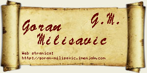 Goran Milisavić vizit kartica